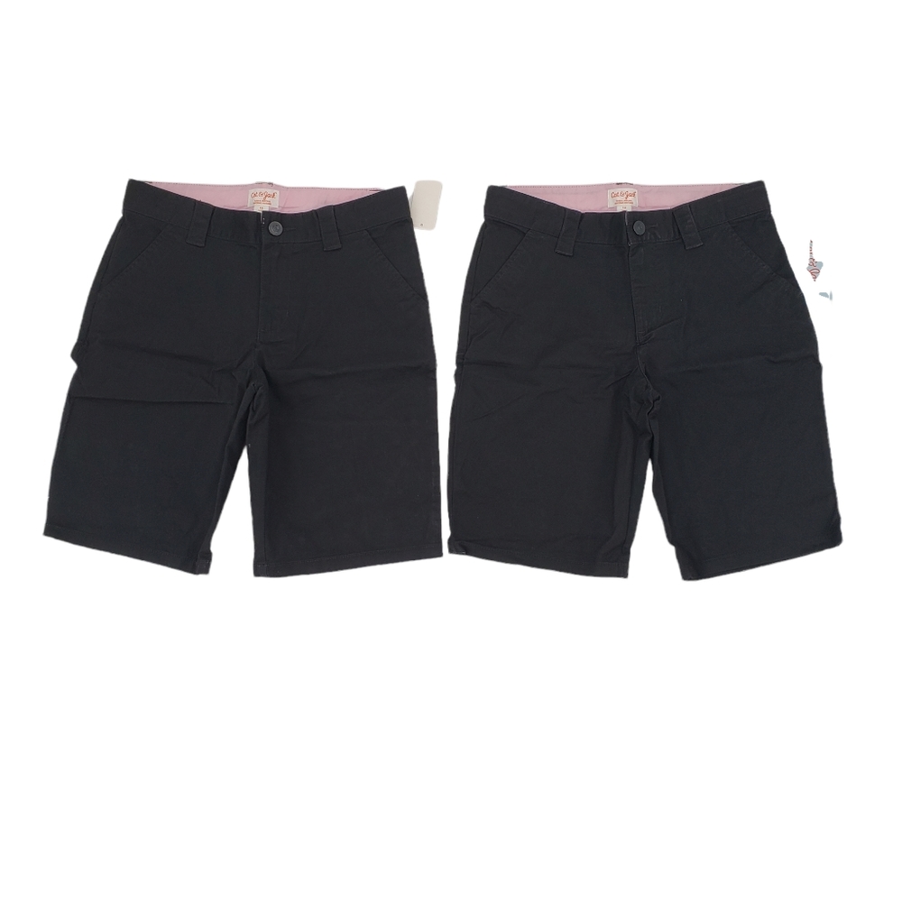 NWT Cat & Jack Girls School Uniform Shorts Size 12 Two Pack Ebony